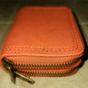 Universal Thread Goods Company Burnt Sienna Double Zip Hand Sized Leather Wallet